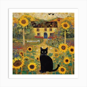 Gustav Klimt Style Farm Garden 7 Art Print