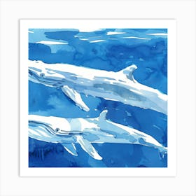 Humpback Whales Art Print