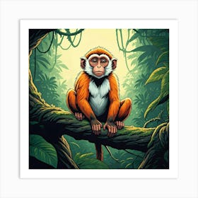 Tree Monkey Art Print