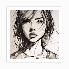 Portrait Of A Girl Art Print