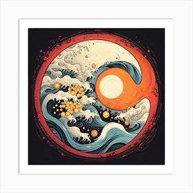 Great Wave Off Kanagawa 10 Art Print