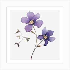 Purple Flowers Art Print