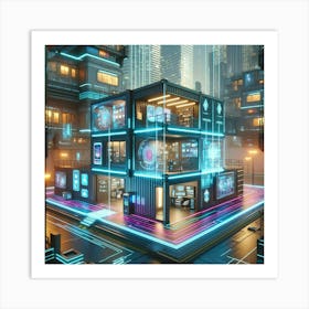 Futuristic City 15 Art Print