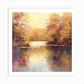 Autumn At The Lake Art Print