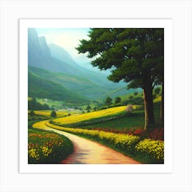 Road To The Mountains 2 Art Print