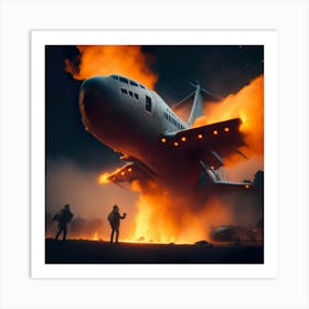 Airplane On Fire (17) Art Print