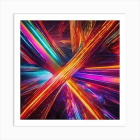 Abstract Light Rays 7 Art Print