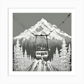 Ski Lift Art Print