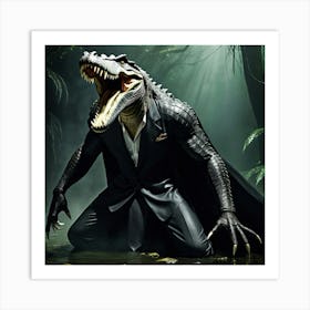 Crocodile Man Art Print