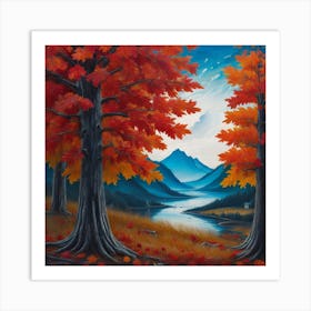 Fall In The Mountains Art Print