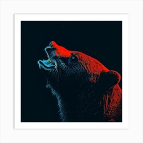 Bear In The Dark Art Print