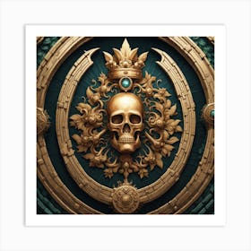 Skull And Crown Art Print