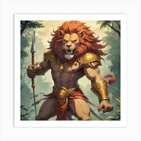 Leonidas Lion Art Print