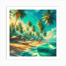 Beach Huts 1 Art Print