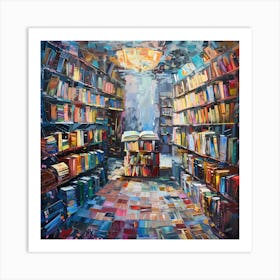 Books In Library Art Print