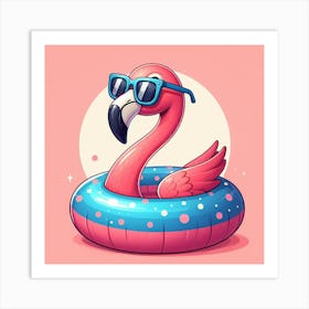 Pink Flamingo Art Print