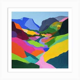 Colourful Abstract Pyrnes National Park France 2 Art Print