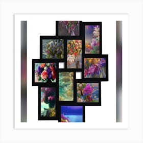 Flowers In A Frame Art Print