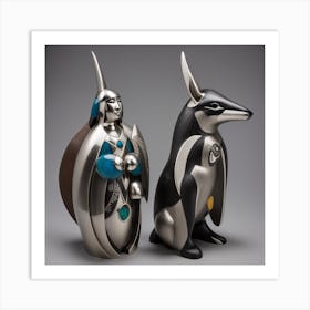 Two Penguins Art Print