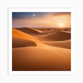 Sunset In The Desert 2 Art Print