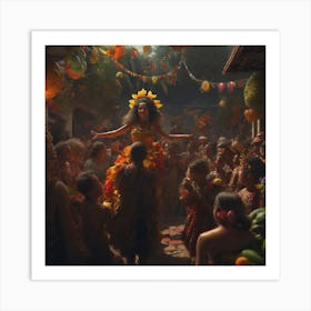 Woman In A Costume 3 Art Print