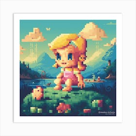 Pixel Art 8 Art Print