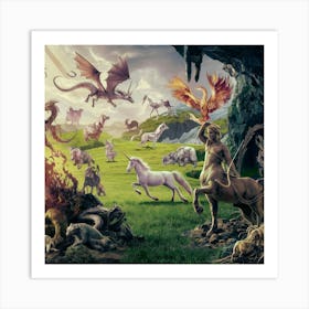 Legend Of The Dragons Art Print