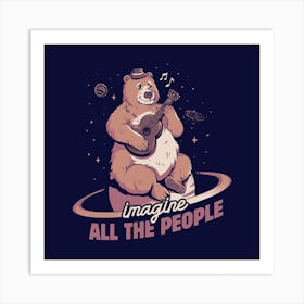 Imagine All The People Square Art Print