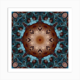 Golden Pattern Abstract Mosaic 5 Art Print