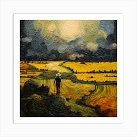 Woolen Whirls Horizon Art Print