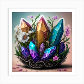 Crystals In The Nest Art Print