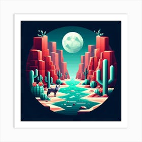 Cactus Desert 5 Art Print