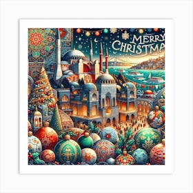 Turkey Christmas Art Print