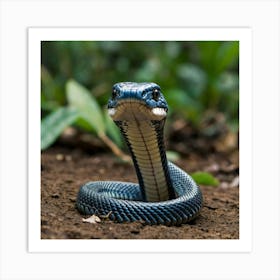 Blue Snake 1 Art Print