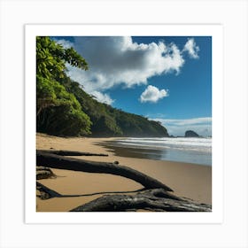 Beach With With The Presence or Creator Art Print