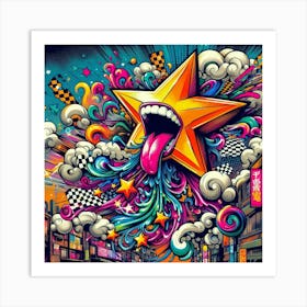 Psychedelic Star Art Print