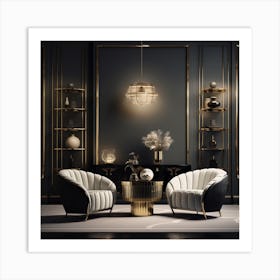 Deco Living Room Art Print