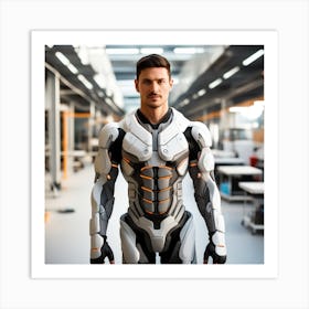 Futuristic Man In Futuristic Suit 26 Art Print