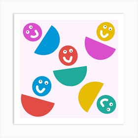 Smiley Faces Art Print