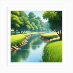 River In The Grass 27 Art Print