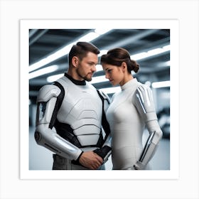 Futuristic Couple 156 Art Print