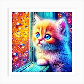 Feline Cat Creative Artwork Illustration 136 Art Print