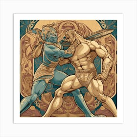 Hercules Fight Art Print