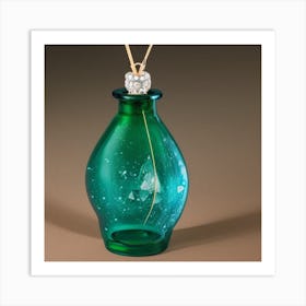 Glass Bottle With Diamonds Art Print