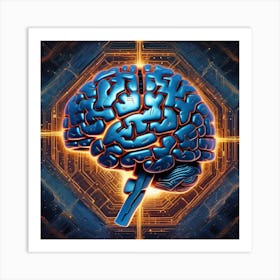 Digital Brain 10 Art Print