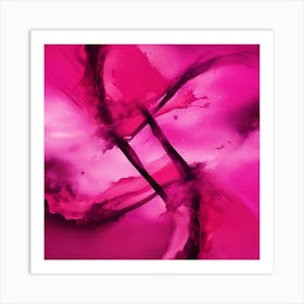Abstract Minimalist Painting That Represents Duality, Mix Between Watercolor And Oil Paint, In Shade (26) Art Print
