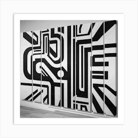 Abstract Black And White Painting 2 Art Print