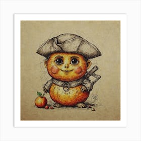 Pirate Orange Art Print