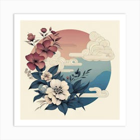 Chinese Flowers Art Print