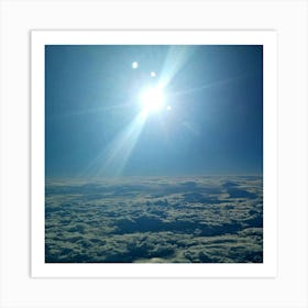 Sun Above Clouds Art Print